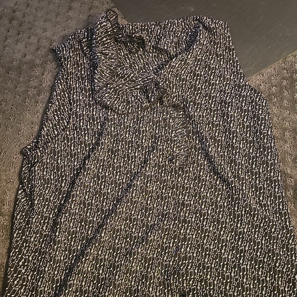 CAbi Monochrome Geometric Women's Blouse